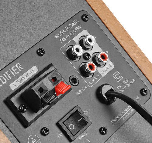 Edifier - R1280Ts Powered Bookshelf Speakers - 42 Watts - Walnut Color (Brown)