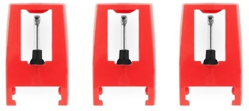 Victrola - ITNP-S1 Turntable Replacement Stylus 3 Pack Red