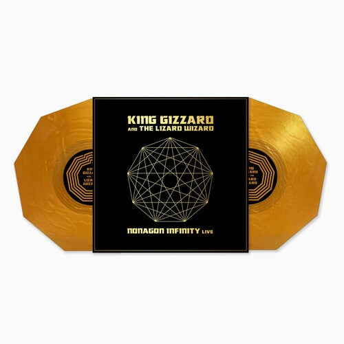 King Gizzard & the Lizard Wizard Nonagon Infinity Live (Indie Exclusive, Gatefold, Gold Nugget Vinyl, Nonagon-Shaped Vinyl)