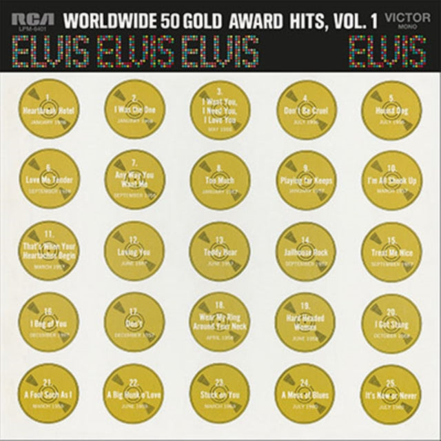 Presley, Elvis - Worldwide 50 Gold Award Hits Vol.1 (4LP, 180g, Gold & Black Marbled Vinyl)