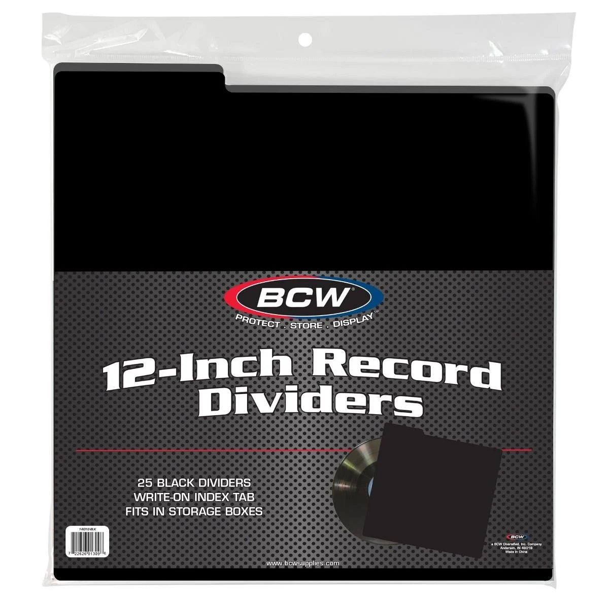 12-Inch Record Divider - Black