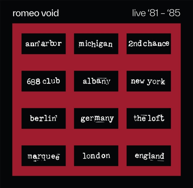 Romeo Void - Best Of Romeo Void Live '81-'85 (2LP) (RSD 2026)