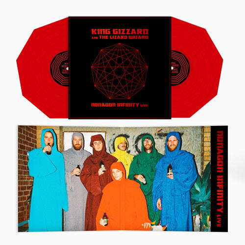 King Gizzard & the Lizard Wizard - Nonagon Infinity Live (Indie Exclusive, Red, Nonagon-Shaped Vinyl) (SPLIT INNER SLEEVE)