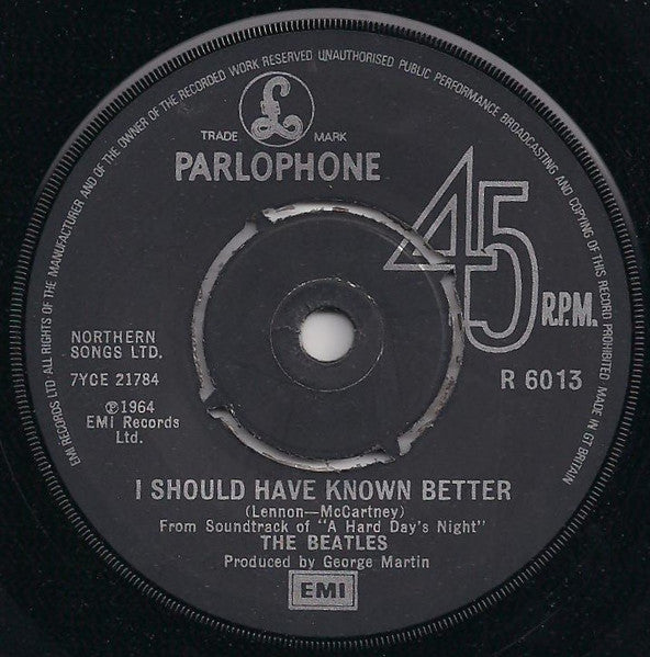 Beatles, The - Yesterday c/w I Should Have Known Better (UK Pressing) (Single, Stereo) (Pre-Loved)