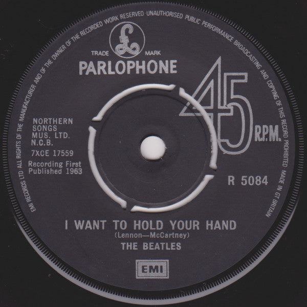 Beatles, The - I Want To Hold Your Hand c/w This Boy (UK Pressing) (1976, Single, Reissue, Push-out Center) (Pre-Loved)