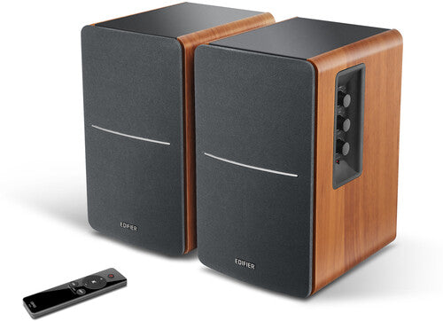 Edifier - R1280Ts Powered Bookshelf Speakers - 42 Watts - Walnut Color (Brown)
