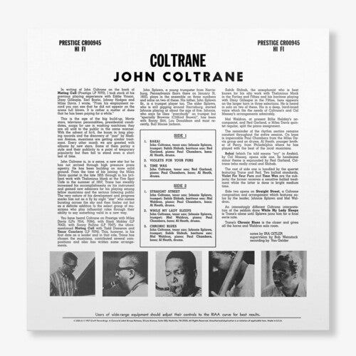 Coltrane, John - Coltrane (Original Jazz Classics Series) (180 Gram Vinyl)