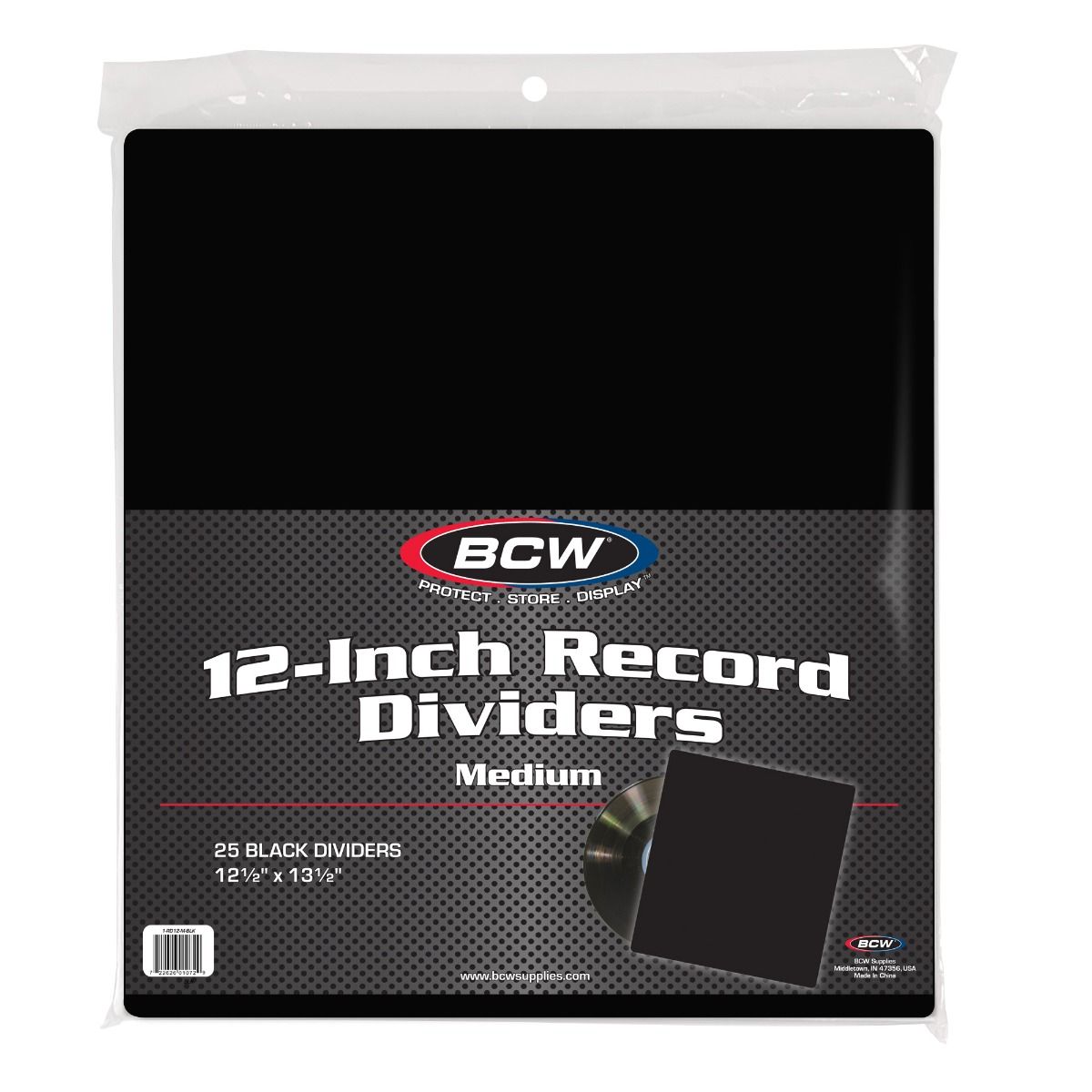 12-Inch Record Divider - Medium - Black