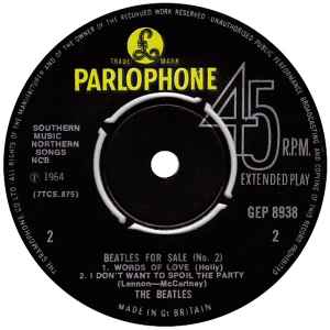 Beatles, The - Beatles For Sale (No. 2) (UK Pressing) (Mono, Repress) (Pre-Loved)