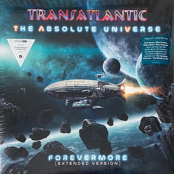 Transatlantic - The Absolute Universe - Forevermore (Extended Version) (3 x Vinyl, Limited Edition, No CDs, Stereo, 180g, Turquoise Transparent Vinyl) (Pre - Loved) - NM - 194398436210 - Vinyl LP's - Yellow Racket Records