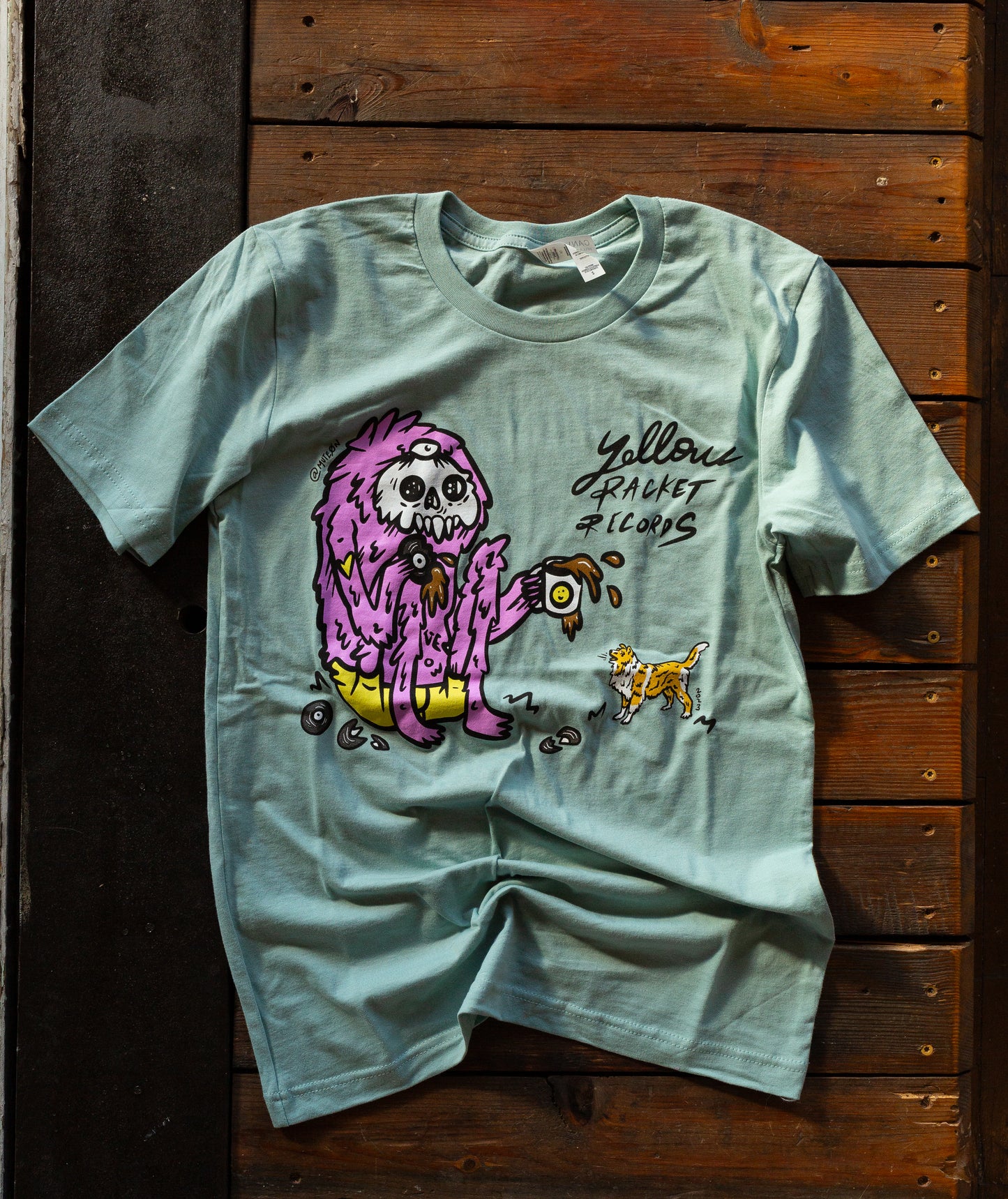Yellow Racket Collie vs. Monster T-Shirt