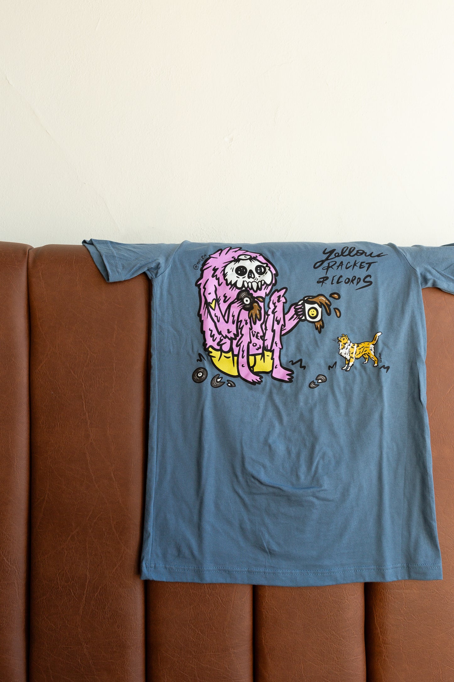 Yellow Racket Collie vs. Monster T-Shirt