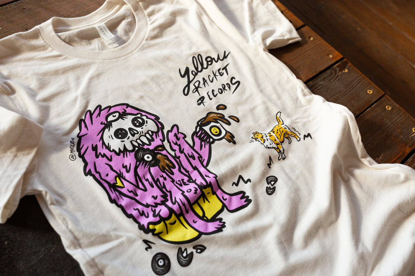 Yellow Racket Collie vs. Monster T-Shirt