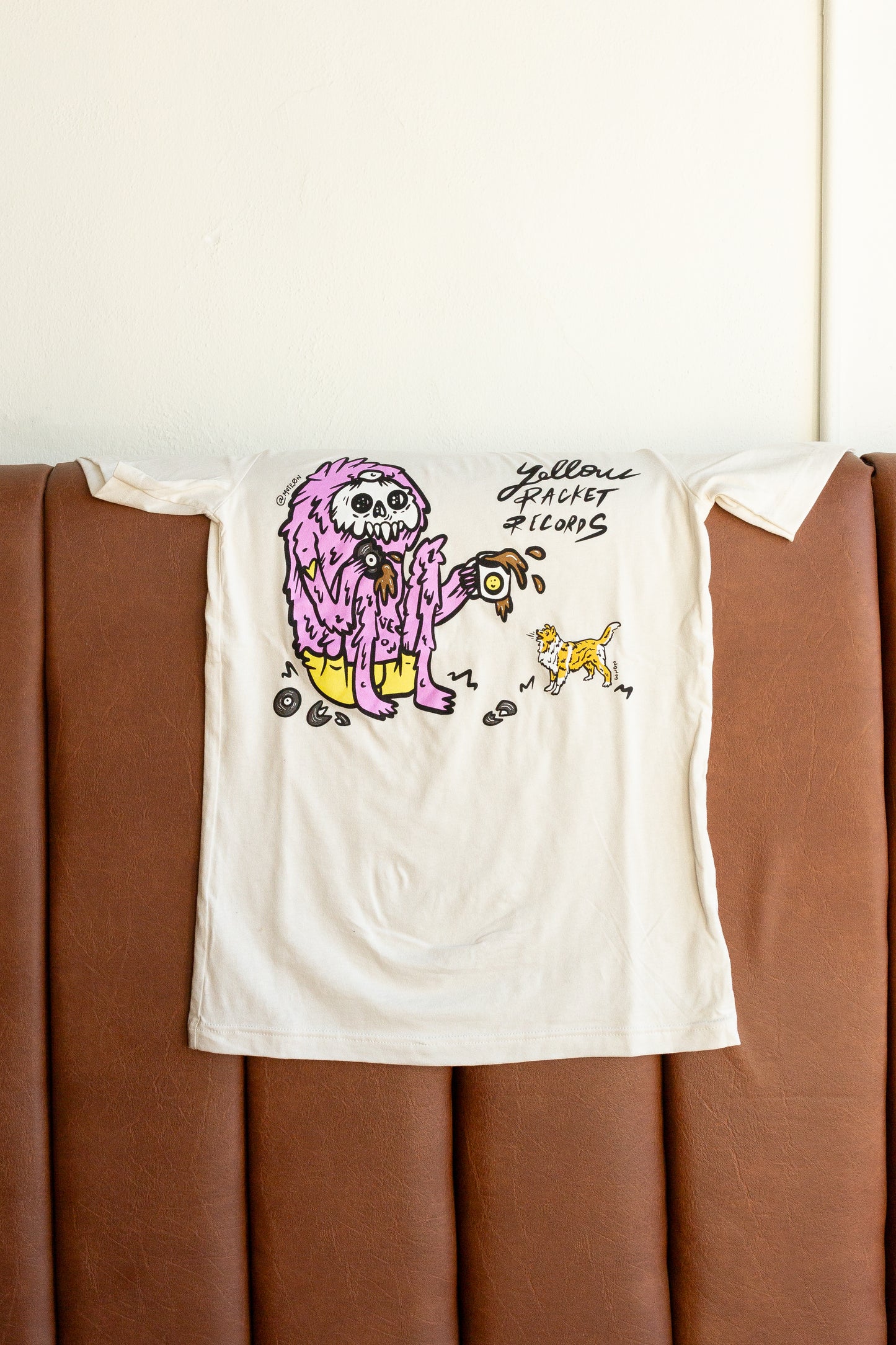 Yellow Racket Collie vs. Monster T-Shirt