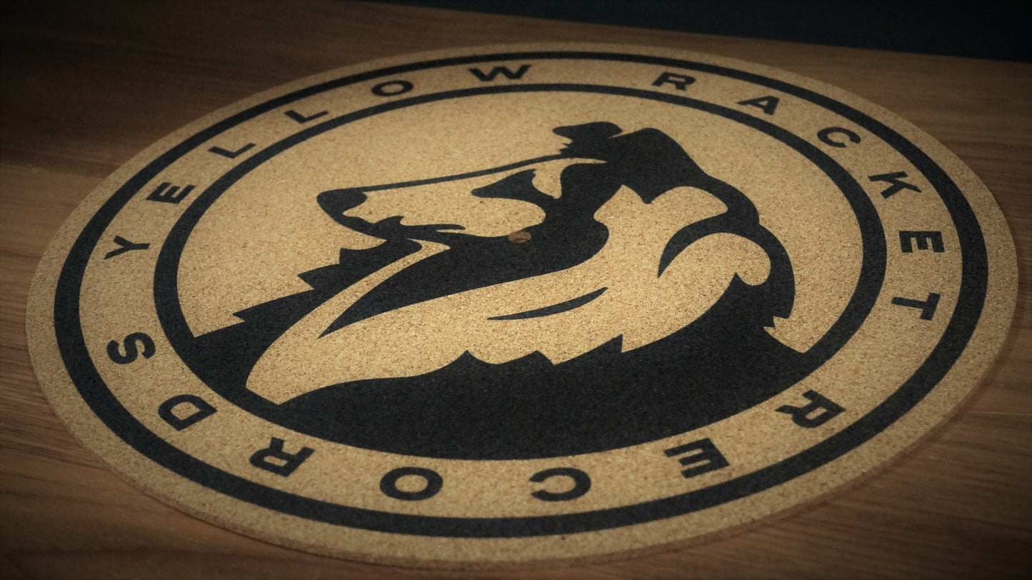 Analog Restorations - Custom Cork Mat (Yellow Racket Records Logo)