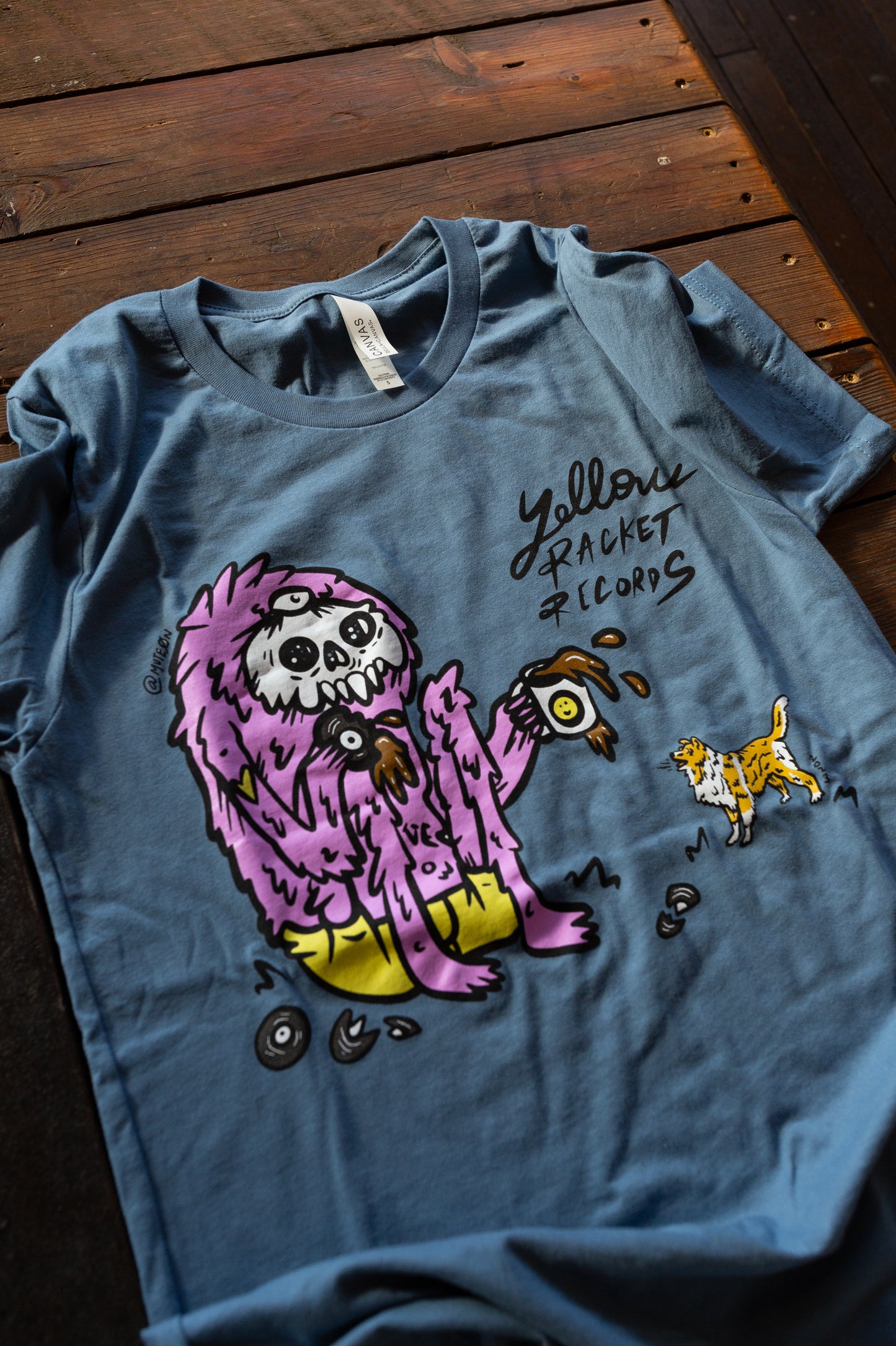 Yellow Racket Collie vs. Monster T-Shirt