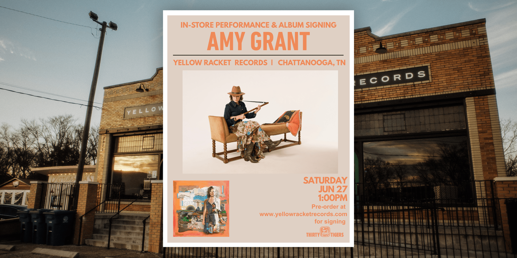 Amy Grant In-Store Performance & Signing – Yellow Racket Records