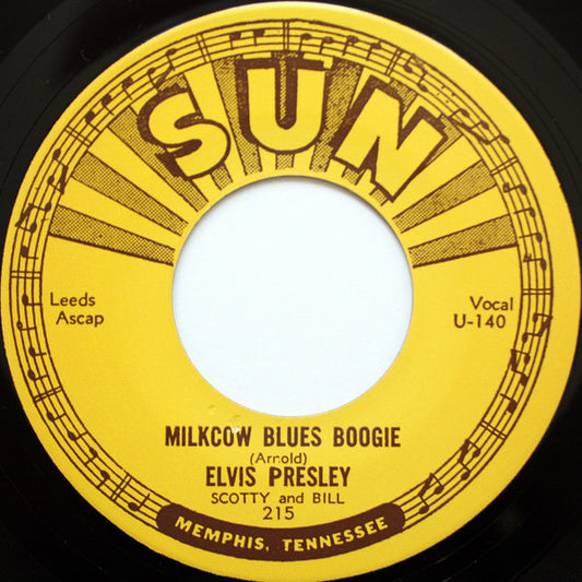 Presley, Elvis, Scotty And Bill - Milkcow Blues Boogie/You're A Heartbreaker (7", 1973, Reissue) (Pre-Loved)
