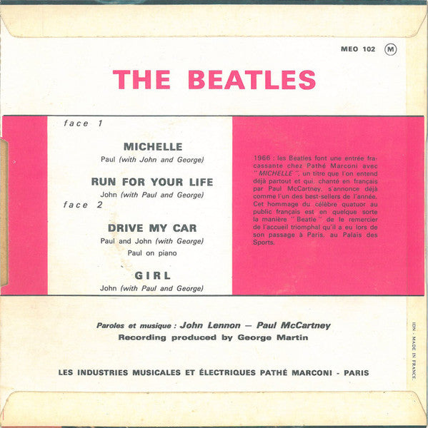 Beatles, The - Michelle (French Pressing) (1971, EP, Reissue) (Pre-Loved)