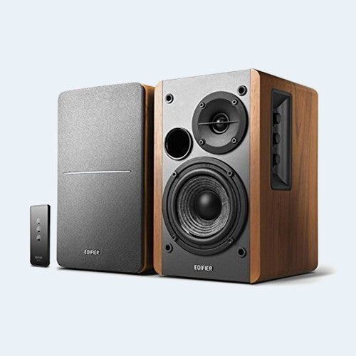 Edifier - R1280T Bluetooth Wireless 2.0 Book Shelf Speakers in Wood Grain Finish