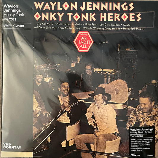 Jennings, Waylon - Honky Tonk Heroes (VMP Country, Club Edition, Reissue, Remastered, 180g) (Rust Orange Vinyl) (Pre-Loved)