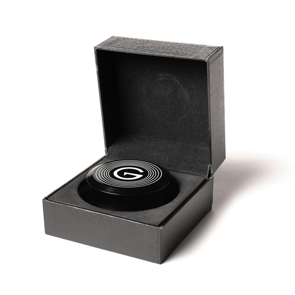 GrooveWasher - Record Stabilizer Weight (Black) (14oz milled aluminum with rubber base, includes storage box)