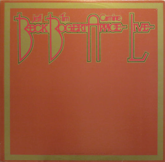 Beck, Bogert, Appice - Beck, Bogert & Appice Live (Japanese Pressing) (2 x Vinyl) (Pre-Loved)