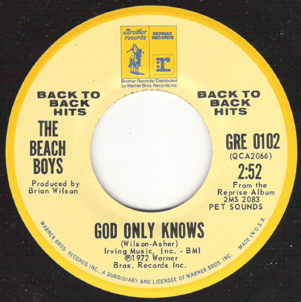 Beach Boys, The - God Only Knows/Caroline, No (7") (Pre-Loved)