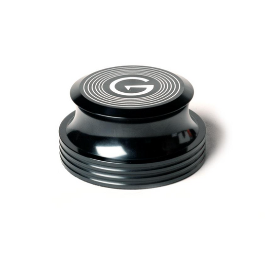 GrooveWasher - Record Stabilizer Weight (Black) (14oz milled aluminum with rubber base, includes storage box)