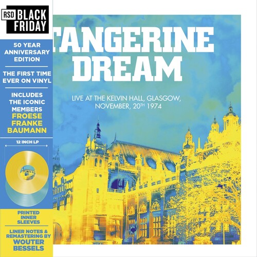 Tangerine Dream - Live At The Kelvin Hall Glasgow - November 20th, 1974 (50th Anniversary, Blue, Yellow Vinyl) (RSD Black Friday 2024)