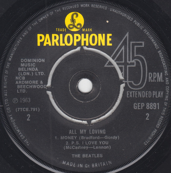 Beatles, The - All My Loving (UK Pressing) (Mono, Repress) (Pre-Loved)