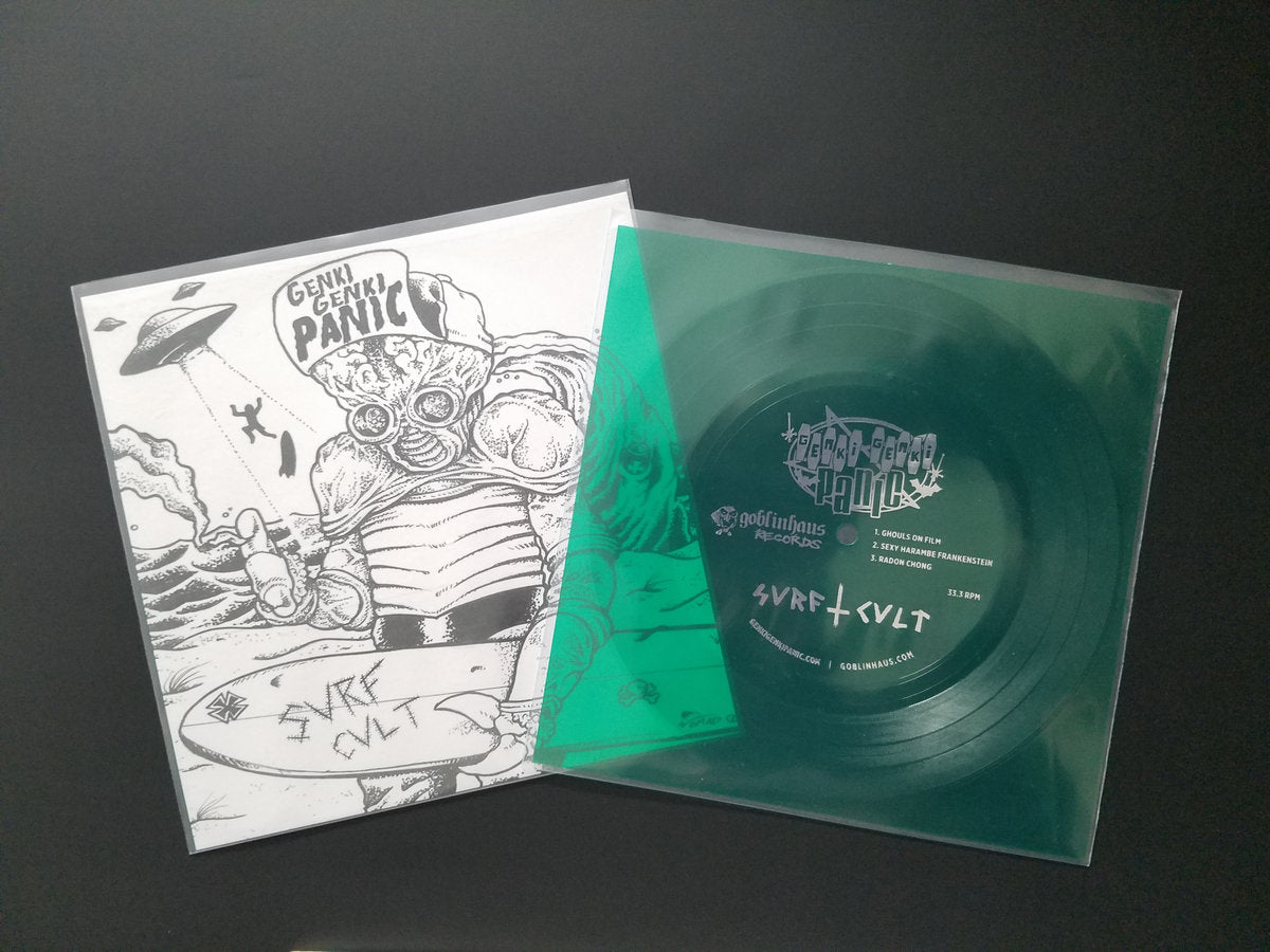 Genki Genki Panic - Litanies Of Surf (SVRF CVLT Flexi Disc Vinyl Record (Green)
