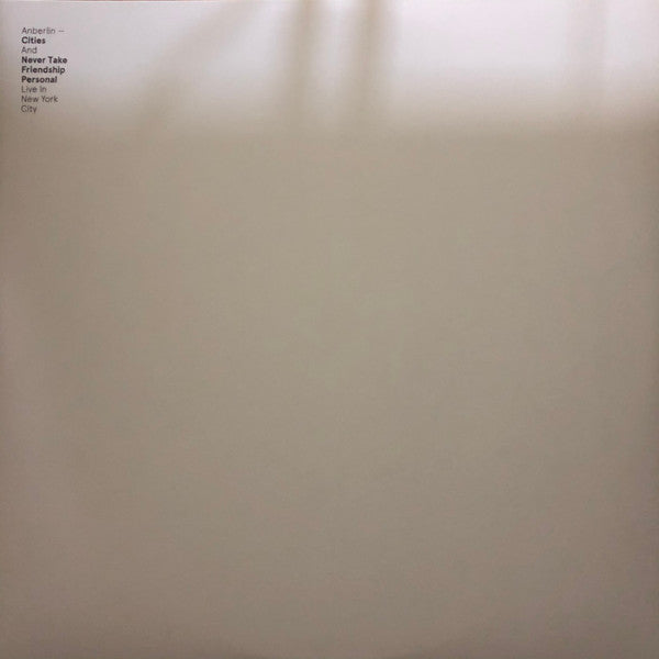 Anberlin - Cities And Never Take Friendship Personal: Live In New York City (Limited Edition, Compilation, Orange Crush Vinyl, Royal Blue Vinyl) (Pre-Loved)