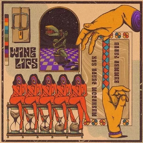 Wine Lips - Mushroom Death Sex Bummer Party (Lemon with Violet Splatter Vinyl)