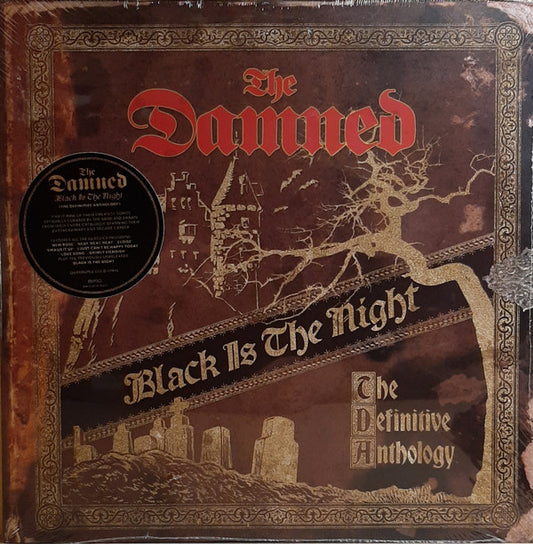 Damned, The - Black Is the Night: The Definitive Anthology (4 x Vinyl) (Gold Vinyl) (Pre-Loved)