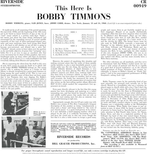 Timmons, Bobby - This Here Is Bobby Timmons (Original Jazz Classics) (180 Gram Vinyl)