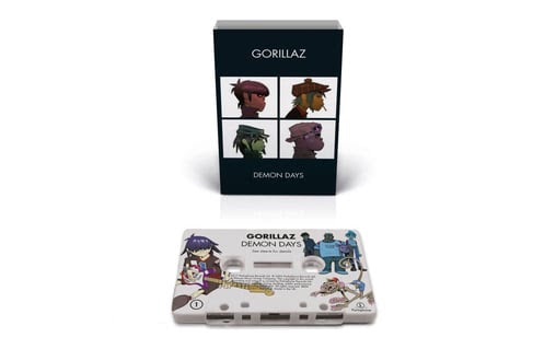 PRE-ORDER - Gorillaz - Demon Days (Brick & Mortar Exclusive, White with On Body Printing) (Cassette) (12/04)