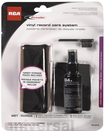 Discwasher RD1007Z D4+ Record Care System - Fluid, Brush & Storage Bag