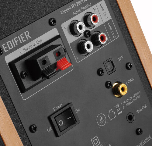 Edifier - R1280DBs Bluetooth 5.0 Wireless Desktop/Bookshelf Speakers -42 Watts (Brown)