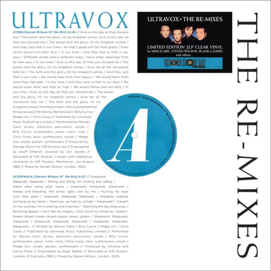 Ultravox - The Re-Mixes (White Vinyl) (RSD 2026)