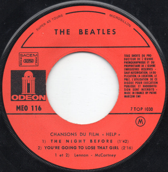Beatles, Les - Chansons Du Film "Help" (French Pressing) (Reissue) (Pre-Loved)