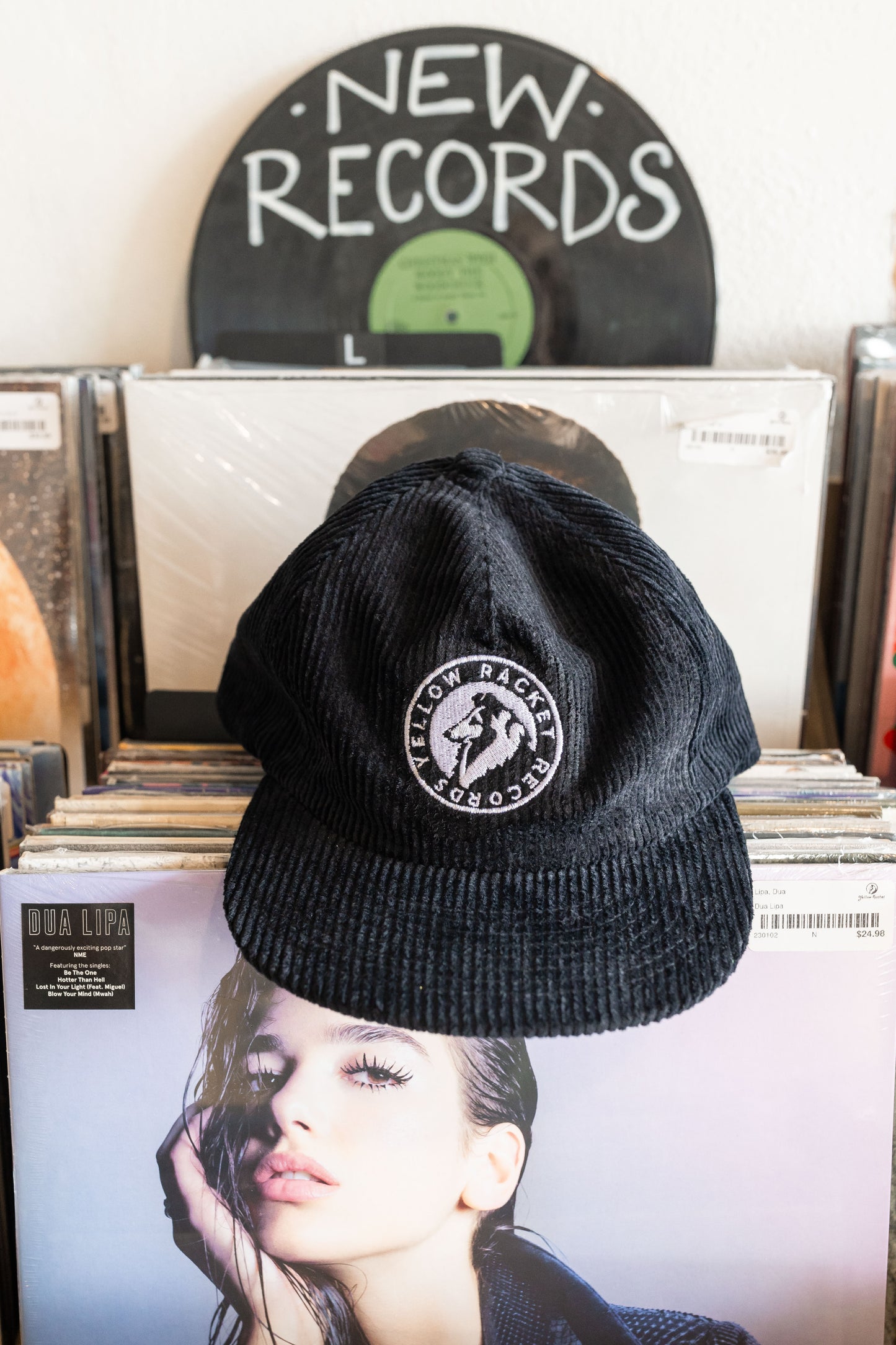 Yellow Racket Hat - Weld Black Corduroy