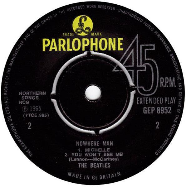 Beatles, The - Nowhere Man (UK Pressing) (1969, 7", Reissue, Mono) (Pre-Loved)
