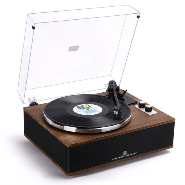 Angels Horn - HP-H019, Bluetooth Turntable with Built-In Speakers (Walnut) [FLAWED] - NF-780861514648 - Turntable Equipment - Yellow Racket Records