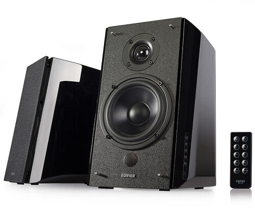 Edifier - R2000DB 2.0 Shelf Speakers Bluetooth Wireless - 120 Watts (Piano Black)