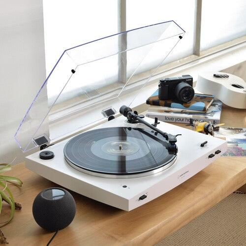 Audio-Technica - AT-LP3XBT-WH Bluetooth Turntable Belt Drive Fully Automatic (White)