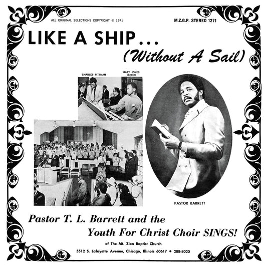 Barrett, Pastor T.L. - Like a Ship (Without a Sail) (Ice Wind Transparent Vinyl) - 825764607155 - Vinyl LP's - Yellow Racket Records
