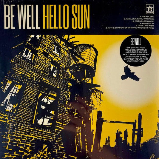 Be Well – Hello Sun (Limited Edition, Single Sided, White With Cyan And Mustard Splatter Vinyl) (Pre - Loved) - NM - 098796019412 - Vinyl LP's - Yellow Racket Records