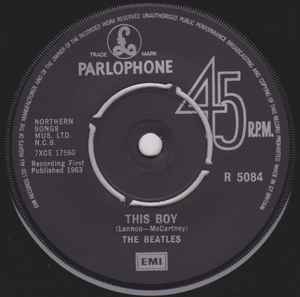 Beatles, The - I Want To Hold Your Hand c/w This Boy (UK Pressing) (1976, Single, Reissue, Push - out Center) (Pre - Loved) - VG+ - Beatles, The - I Want To Hold Your Hand c/w This Boy (UK Pressing) (1976, Single, Reissue, Push-out Center) - Vinyl 7" Singles - Yellow Racket Records