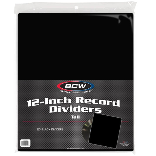 12-Inch Record Divider - Tall - Black